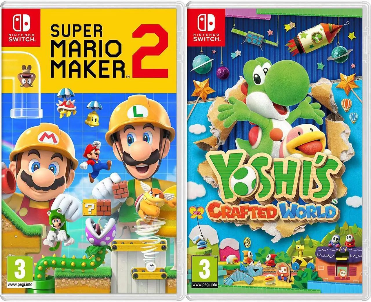 Alt view image 5 of 9 - Super Mario Maker 2 + Yoshi's Crafted World - Two Game Bundle - Nintendo Switch