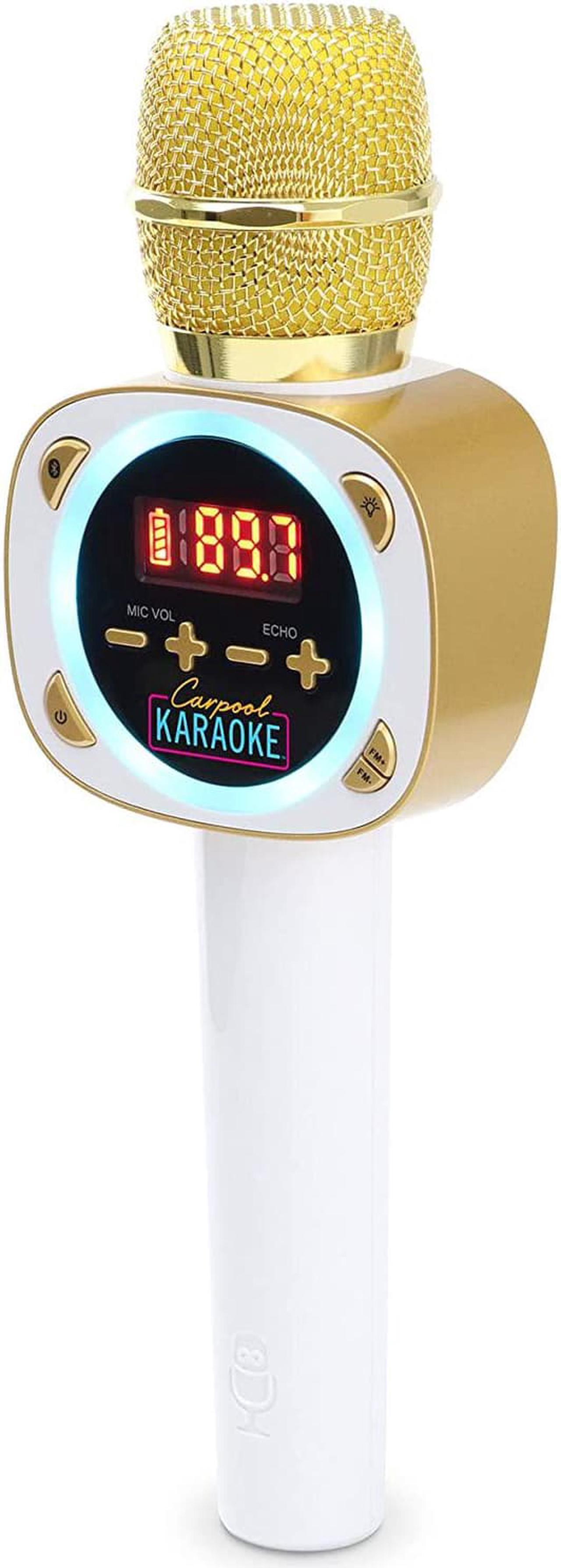 Alt view image 12 of 16 - singing machine official carpool karaoke, the mic, bluetooth microphone for cars, white cpk545