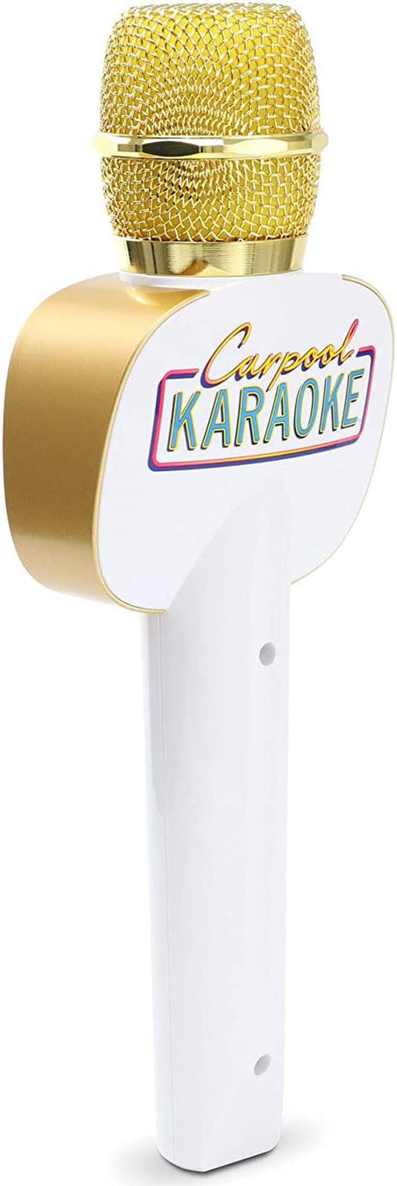 Alt view image 13 of 16 - singing machine official carpool karaoke, the mic, bluetooth microphone for cars, white cpk545