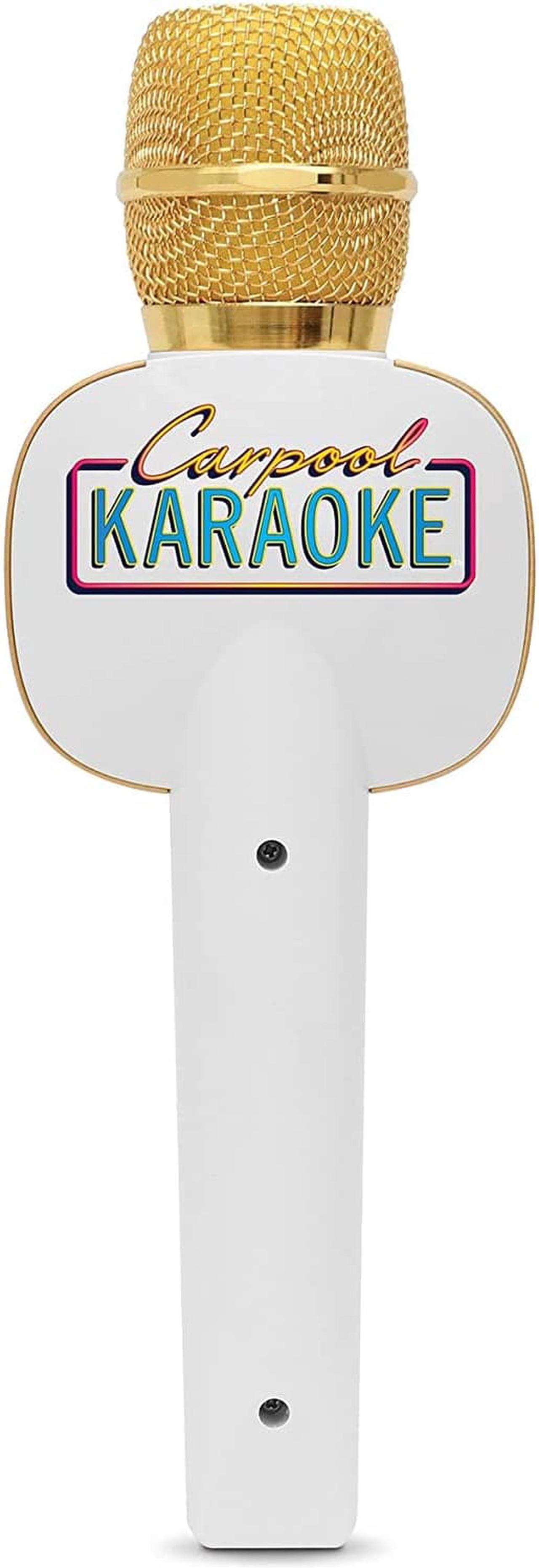 Alt view image 15 of 16 - singing machine official carpool karaoke, the mic, bluetooth microphone for cars, white cpk545