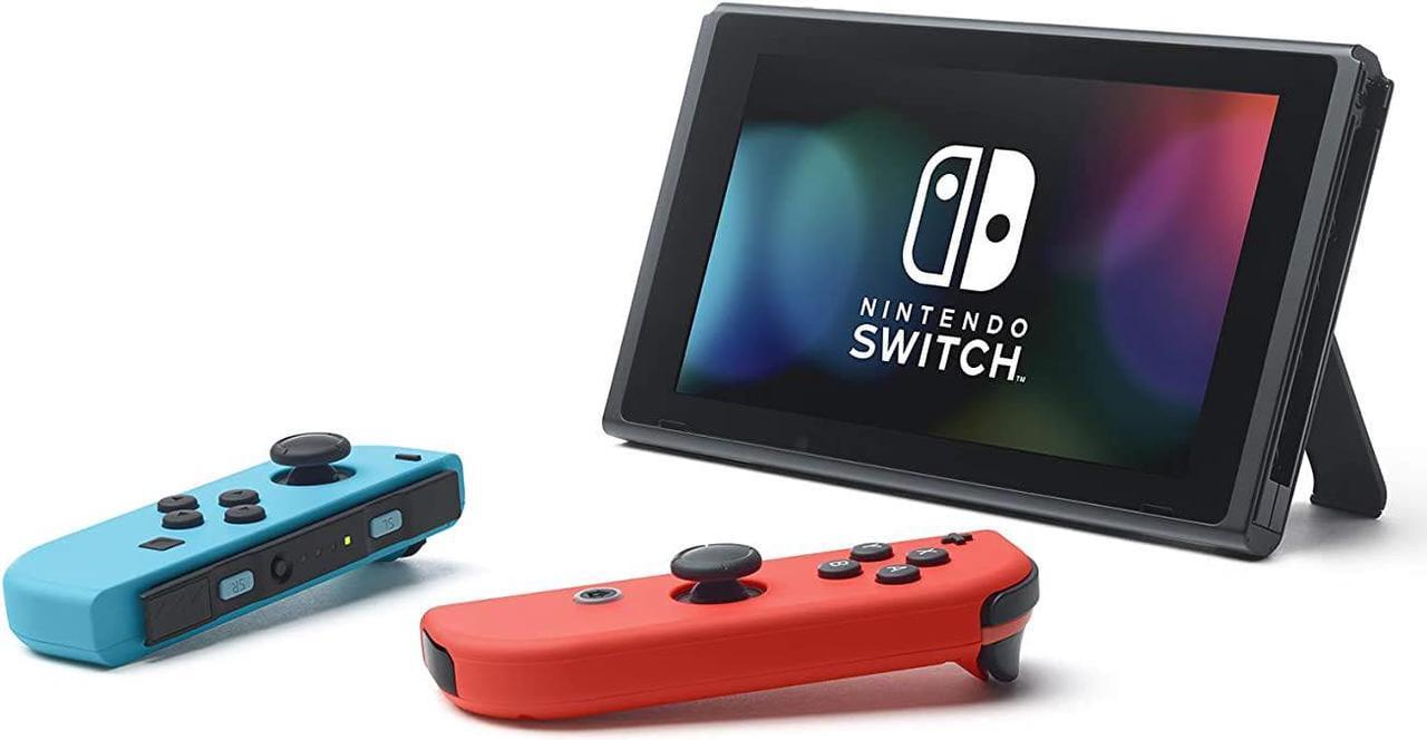 Alt view image 19 of 20 - Nintendo Switch 32GB Console - Neon Red / Neon Blue Joy-Con - HADSKABAA HAC-001(-01)