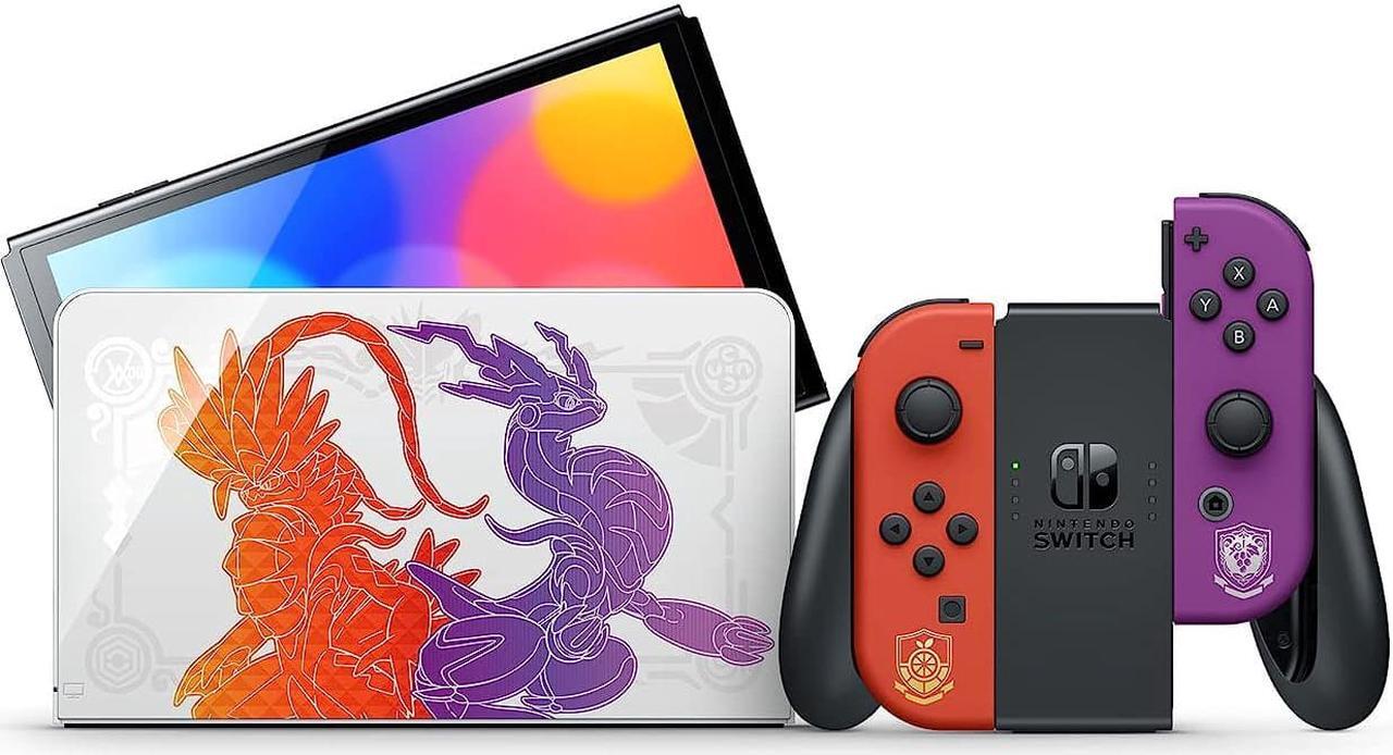 Alt view image 3 of 8 - Nintendo Switch  OLED Model: Pokémon Scarlet & Violet Edition