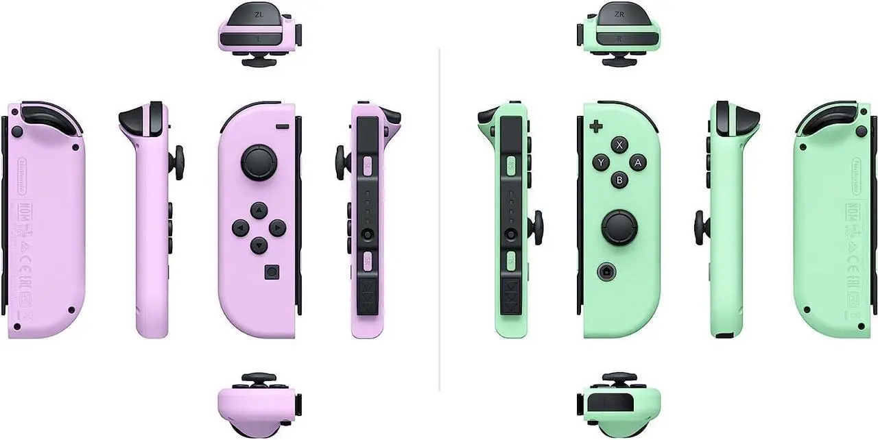 Alt view image 3 of 4 - OEM Official Nintendo Switch Joy-Con Wireless Controllers BRAND NEW Purple/Green