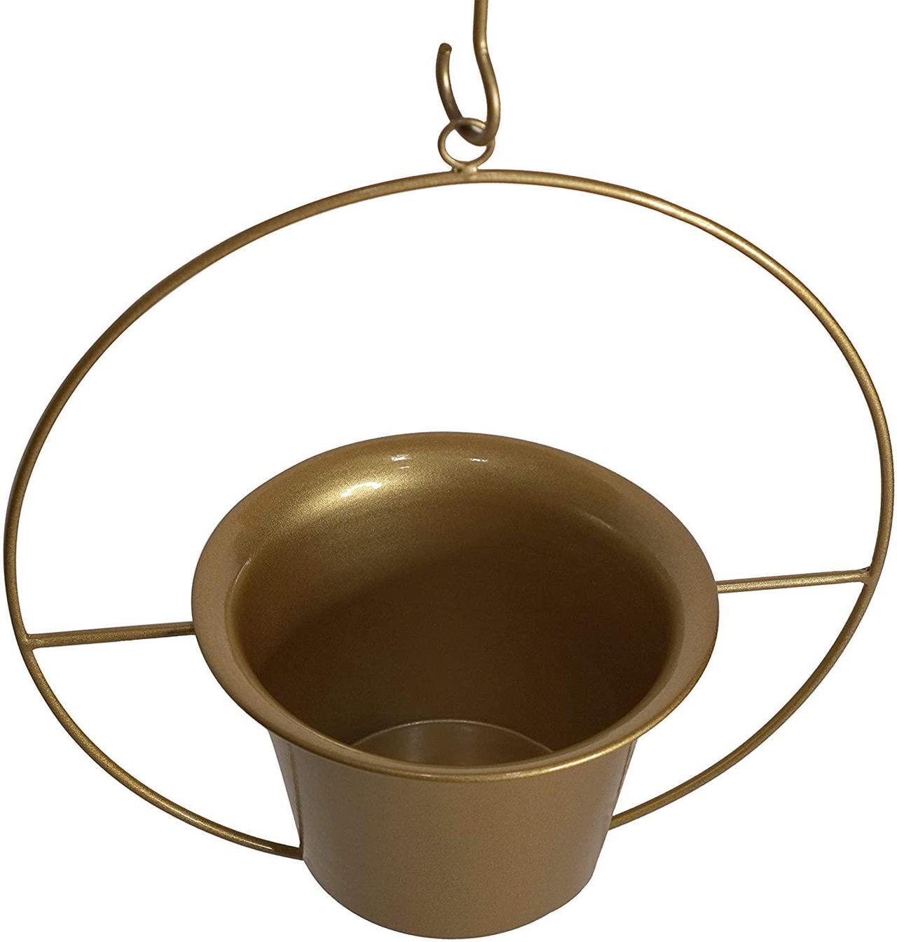 Alt view image 4 of 7 - Plant Hanger 6 Inch Hanging Pot Wall Planters Indoor Hanging Planter - Gold