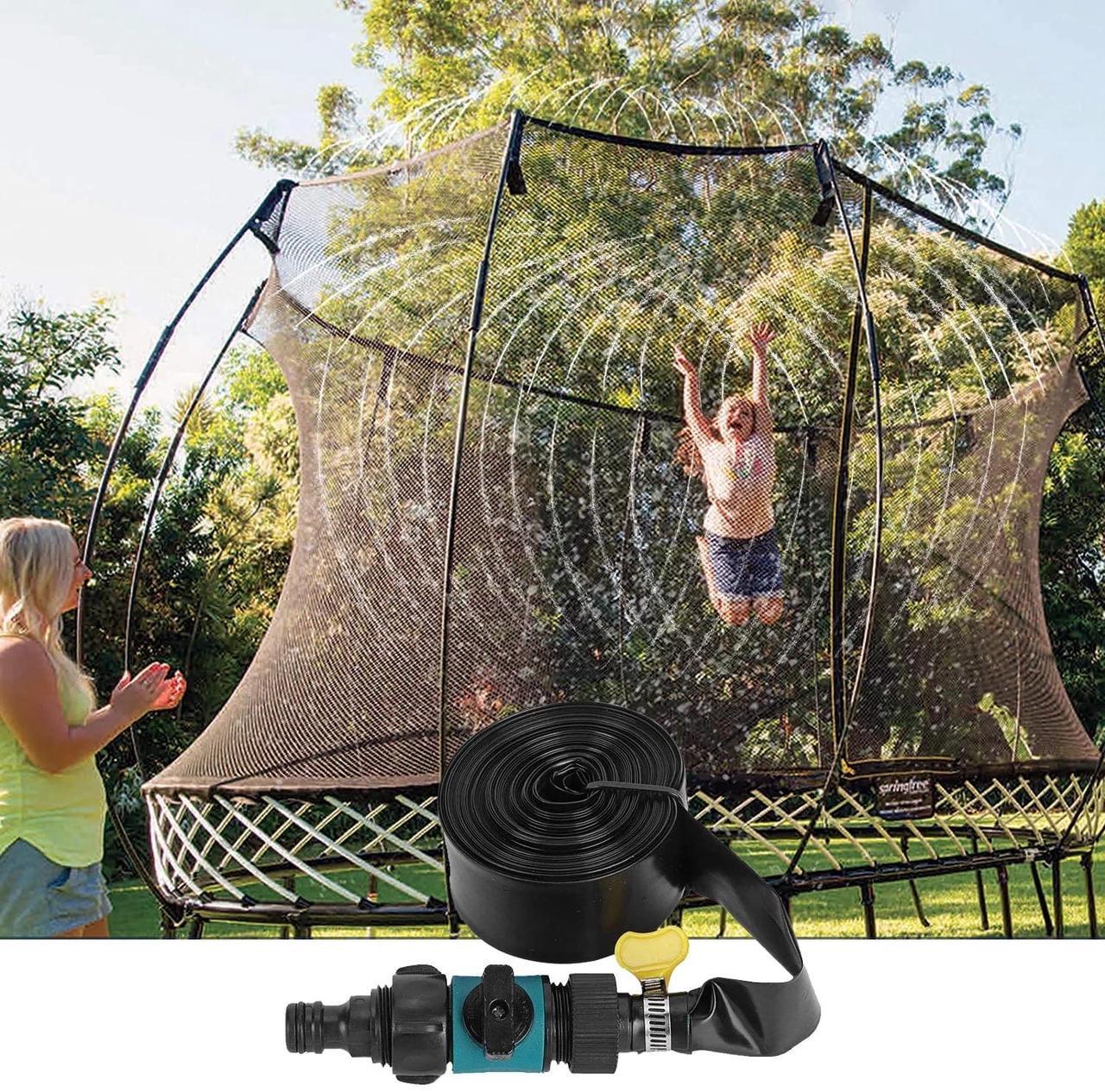 Alt view image 6 of 6 - 39ft Kids Outdoor Summer Backyard Waterpark Fun Game Trampoline Water Sprinkler