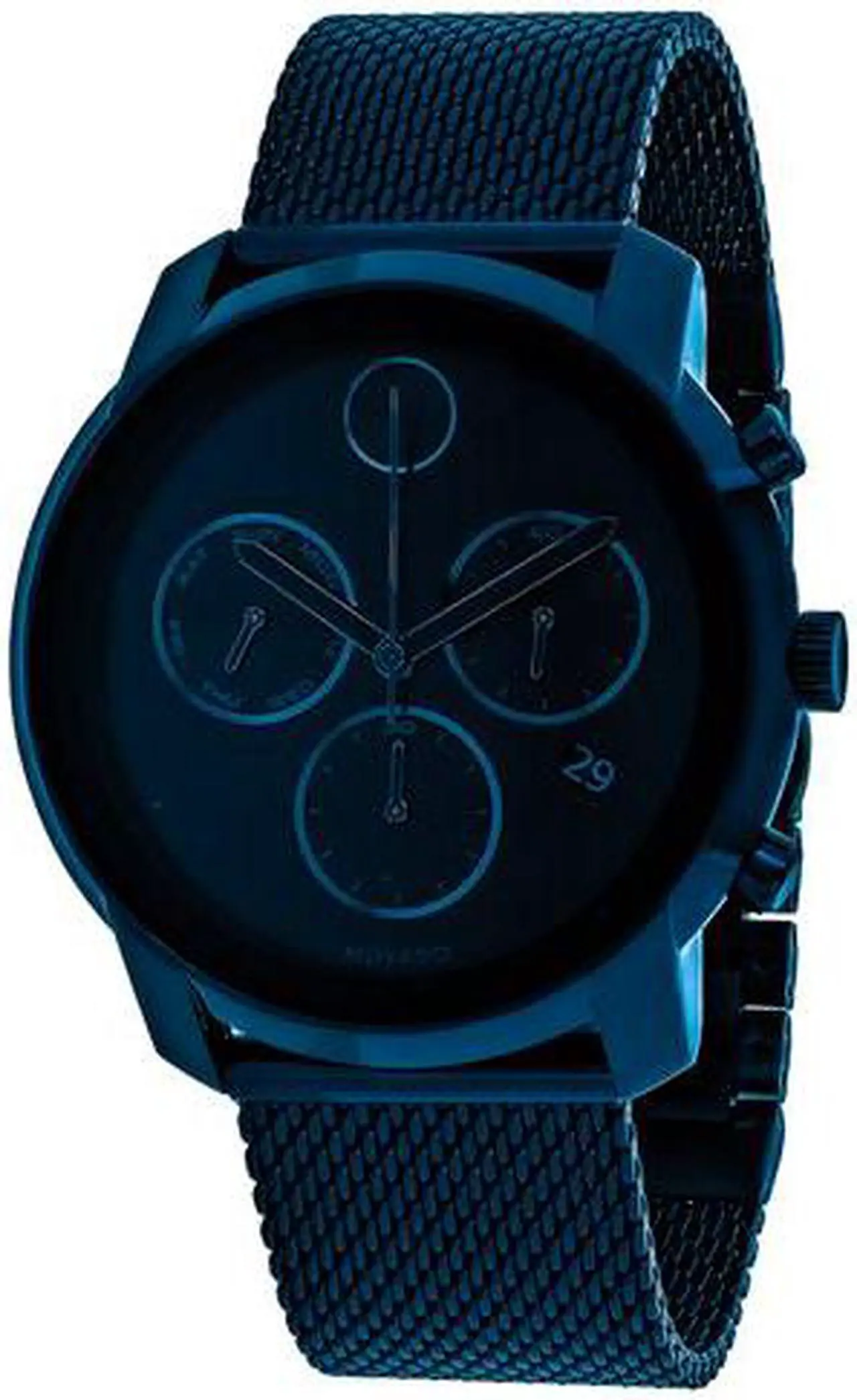 Alt view image 2 of 14 - Movado Bold Sport Mens Silver Dial Mesh Bracelet Swiss Quartz Watch 3600768