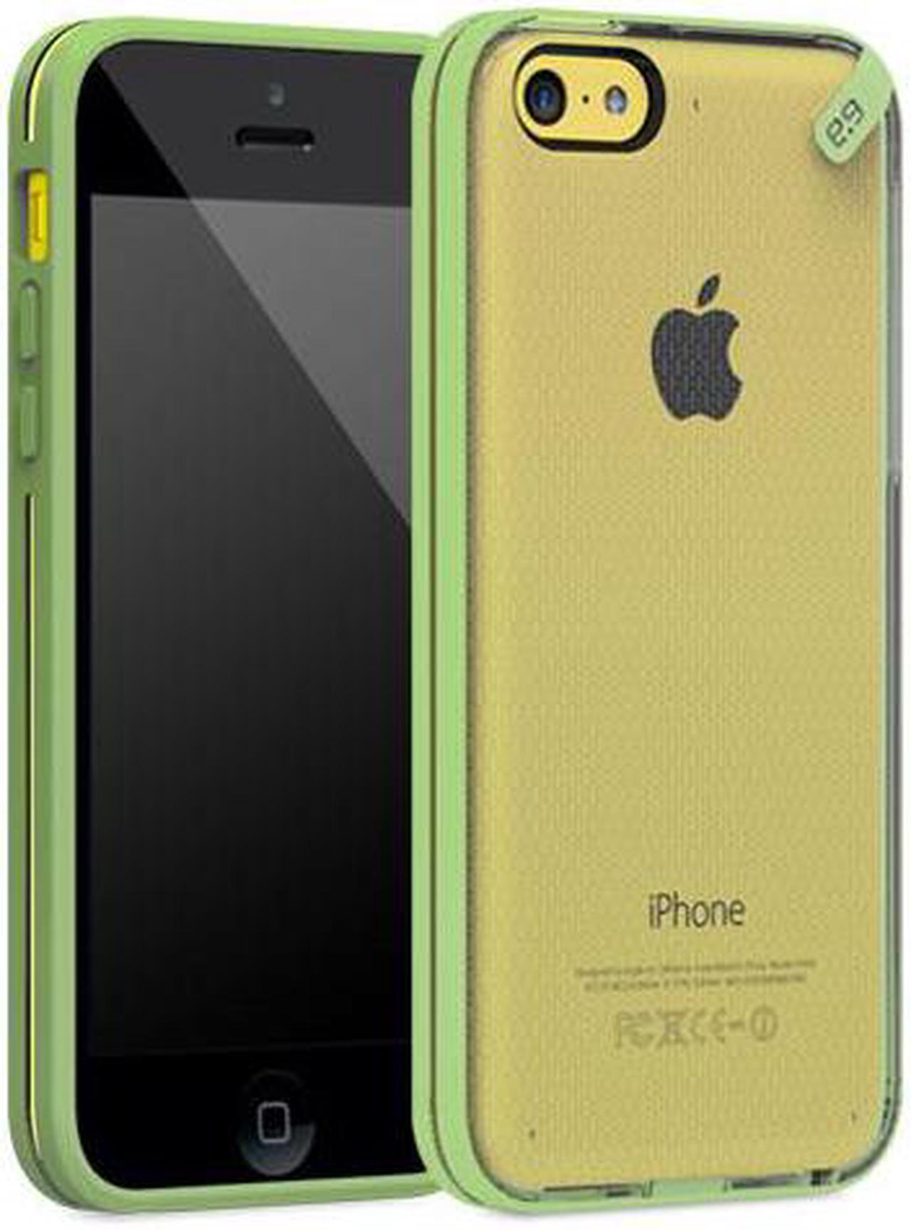 Alt view image 3 of 7 - PUREGEAR SLIM SHELL LIME GREEN CLEAR CASE COVER FOR APPLE iPHONE 5c