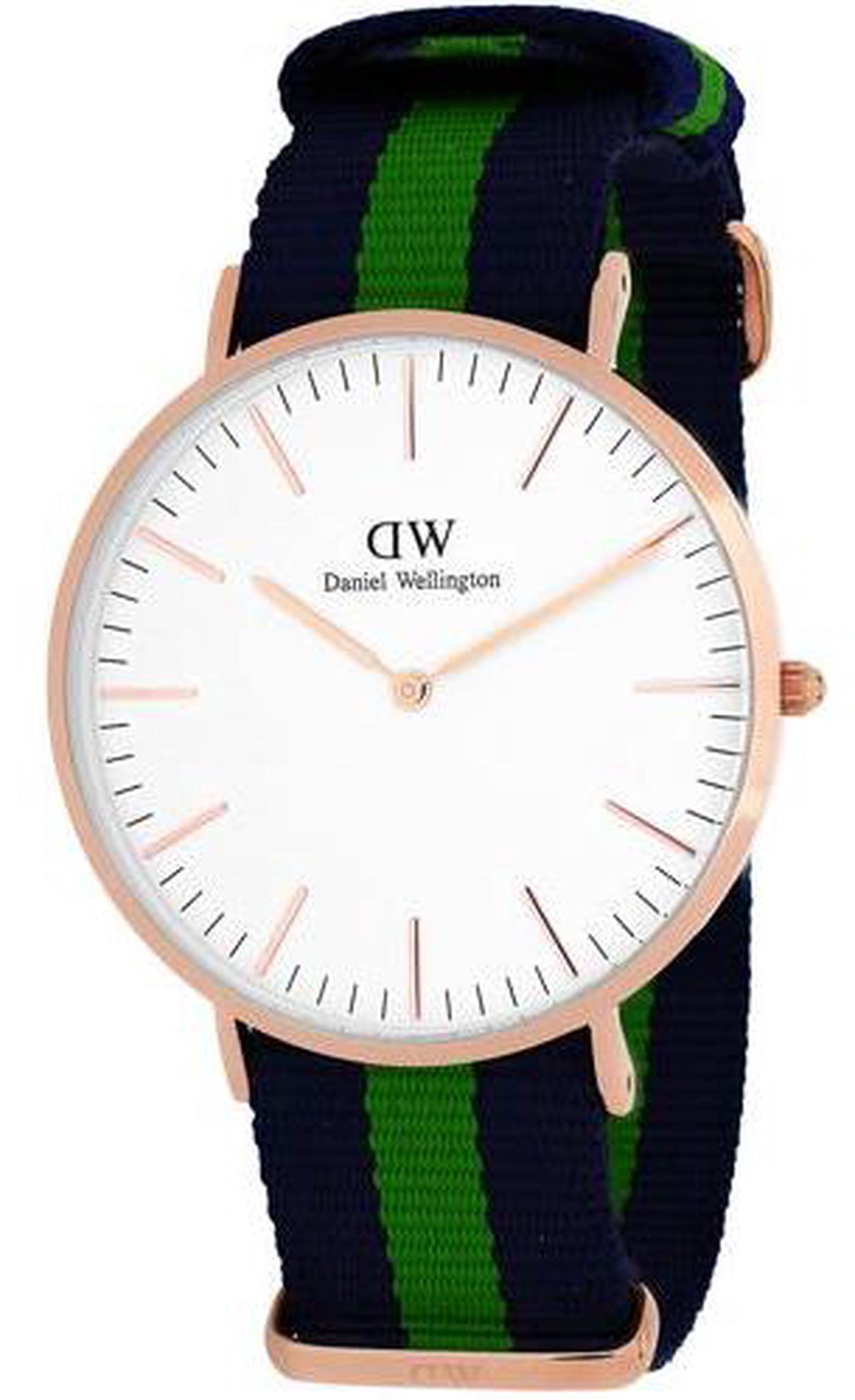 Alt view image 8 of 9 - Daniel Wellington Men's Warwick White Nylon Quartz Watch