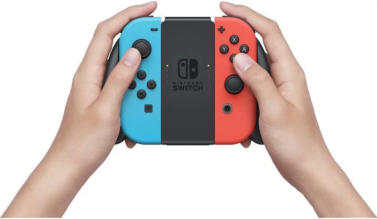 Alt view image 5 of 5 - Nintendo Switch Neon Red/Blue 32GB & Smash Bros Ultimate & The Legend of Zelda Bundle