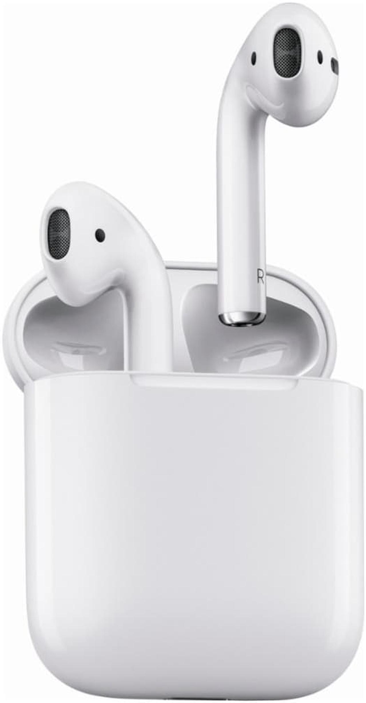Alt view image 8 of 13 - Apple MMEF2 AirPods Wireless Bluetooth Headphones