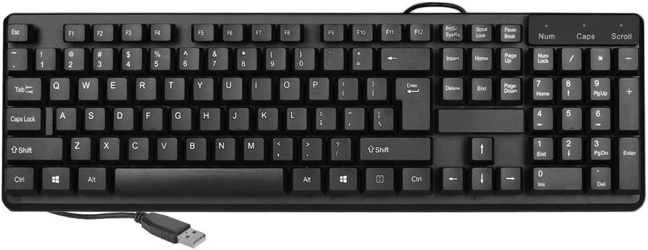 iMicro KB-US9813 104 Key Wired USB Standard Keyboard Tactile Key Switches Black