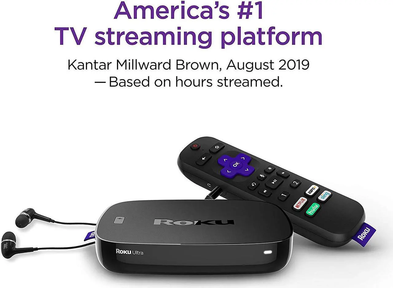 Alt view image 2 of 12 - Roku Ultra | Streaming Media Player 4K/HD/HDR with Premium JBL Headphones 2019