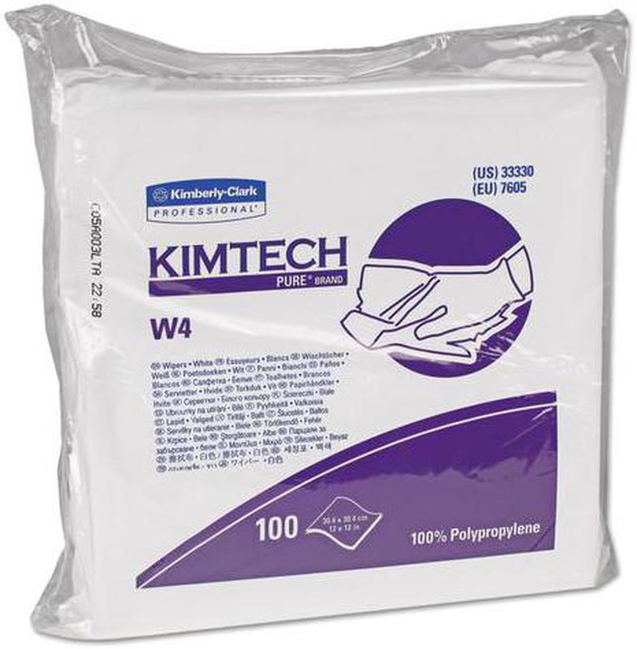 Alt view image 4 of 10 - KIMTECH PURE W4 Dry Wipers, Flat, 12 x 12, White, 100/Pack