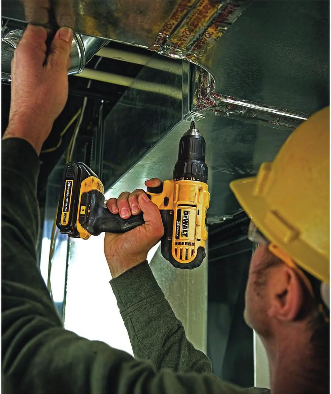 Alt view image 8 of 20 - Dewalt DCD771C2 20V MAX Brushed Lithium-Ion 1/2 in. Cordless Compact Drill Driver Kit with 2 Batteries (1.3 Ah)