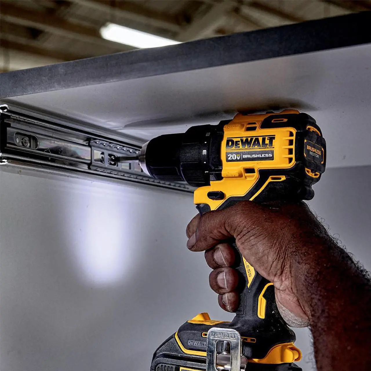 Alt view image 6 of 7 - Dewalt DCD708C2 20V MAX ATOMIC Brushless Compact Lithium-Ion 1/2 in. Cordless Drill Driver Kit with 2 Batteries