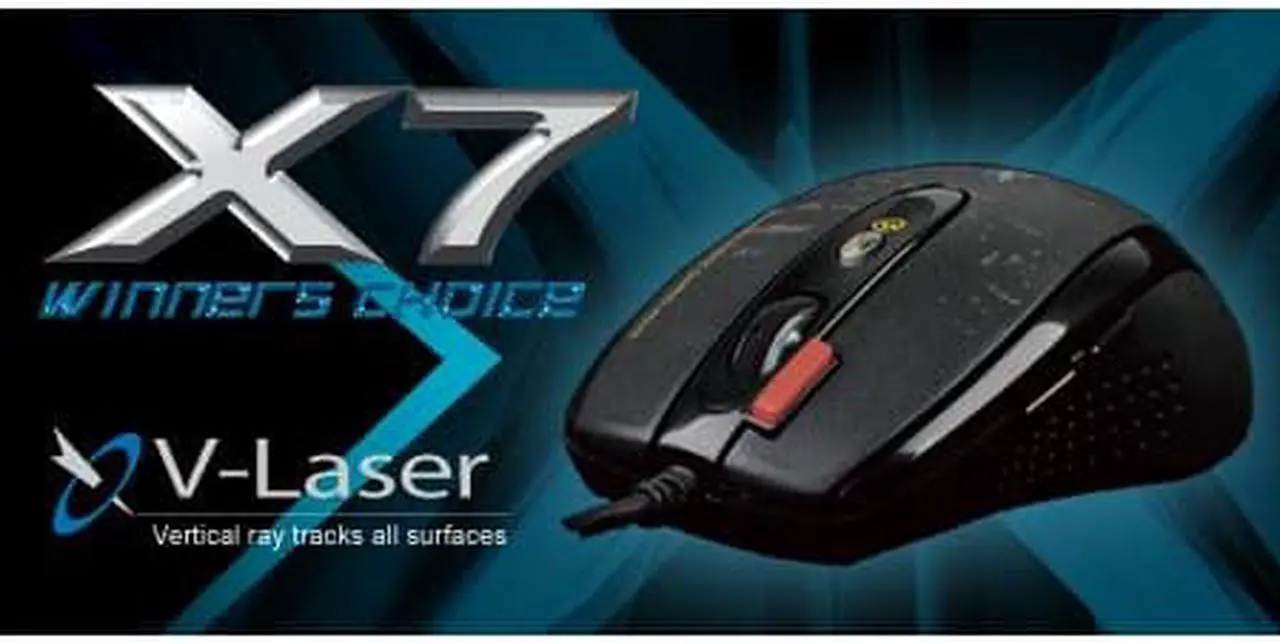 Alt view image 4 of 5 - A4Tech X7 F5 V-Track Laser USB Gaming Mouse - Black