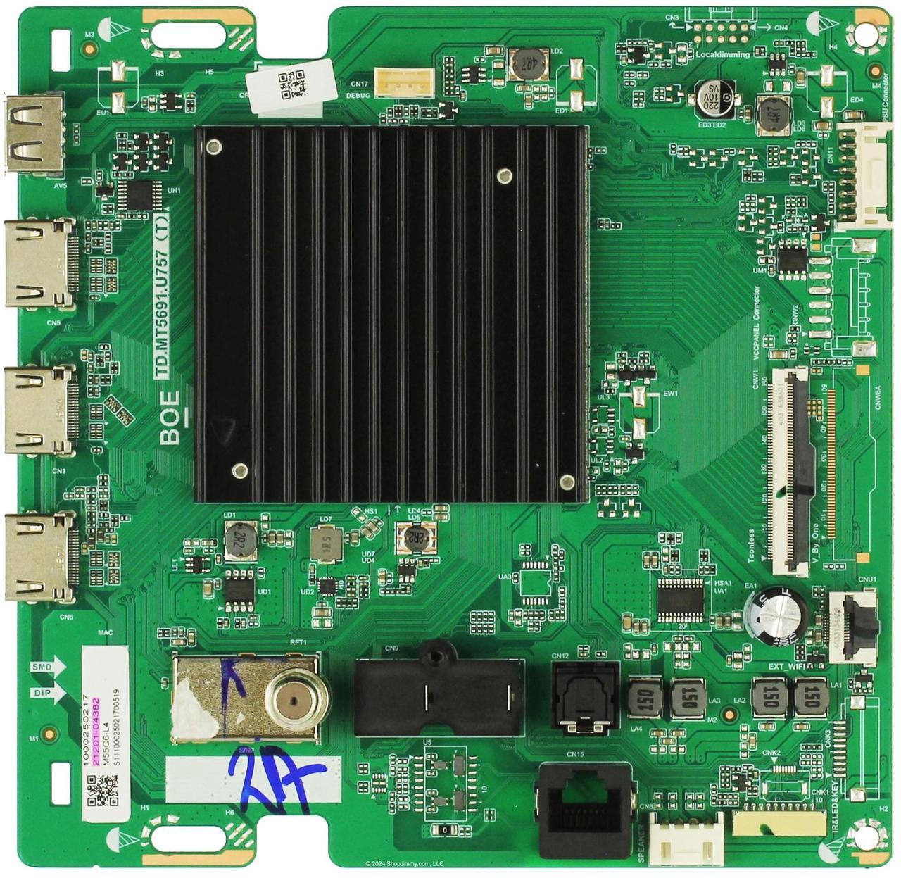Main image of Vizio 21201-04382 Main Board for M55Q6-L4 (Serial LBSFN8JA)