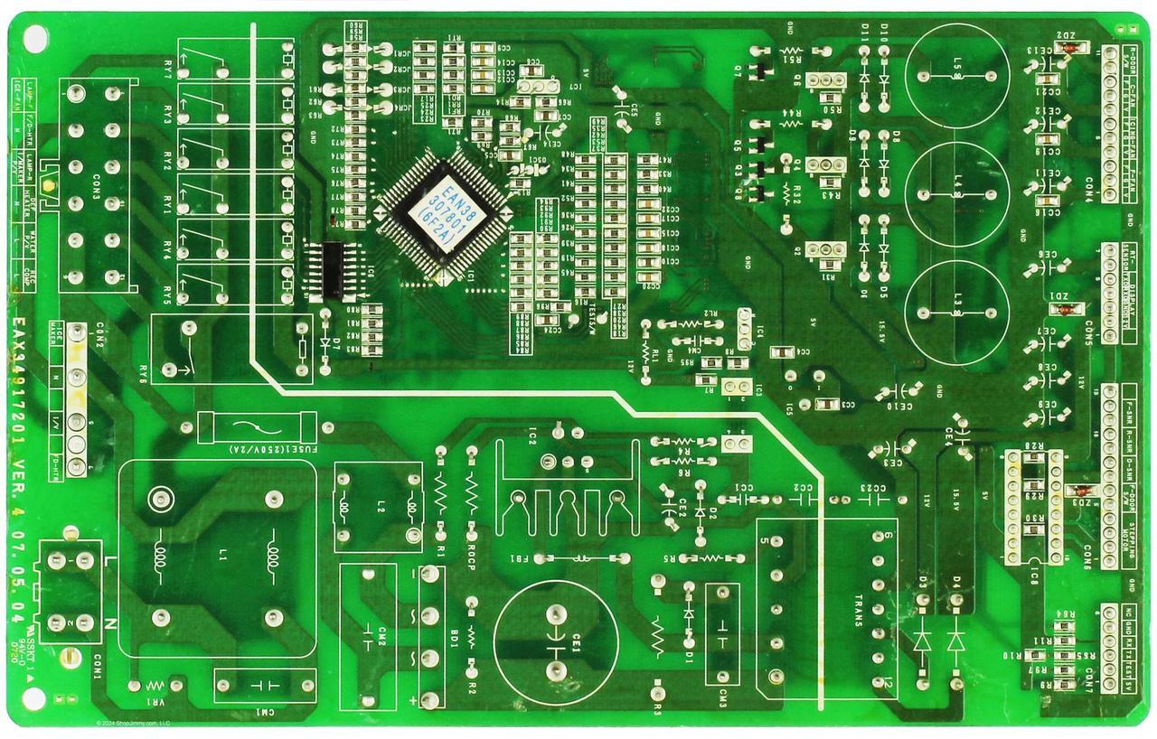 Alt view image 2 of 2 - LG Refrigerator EBR34917101 Main Board