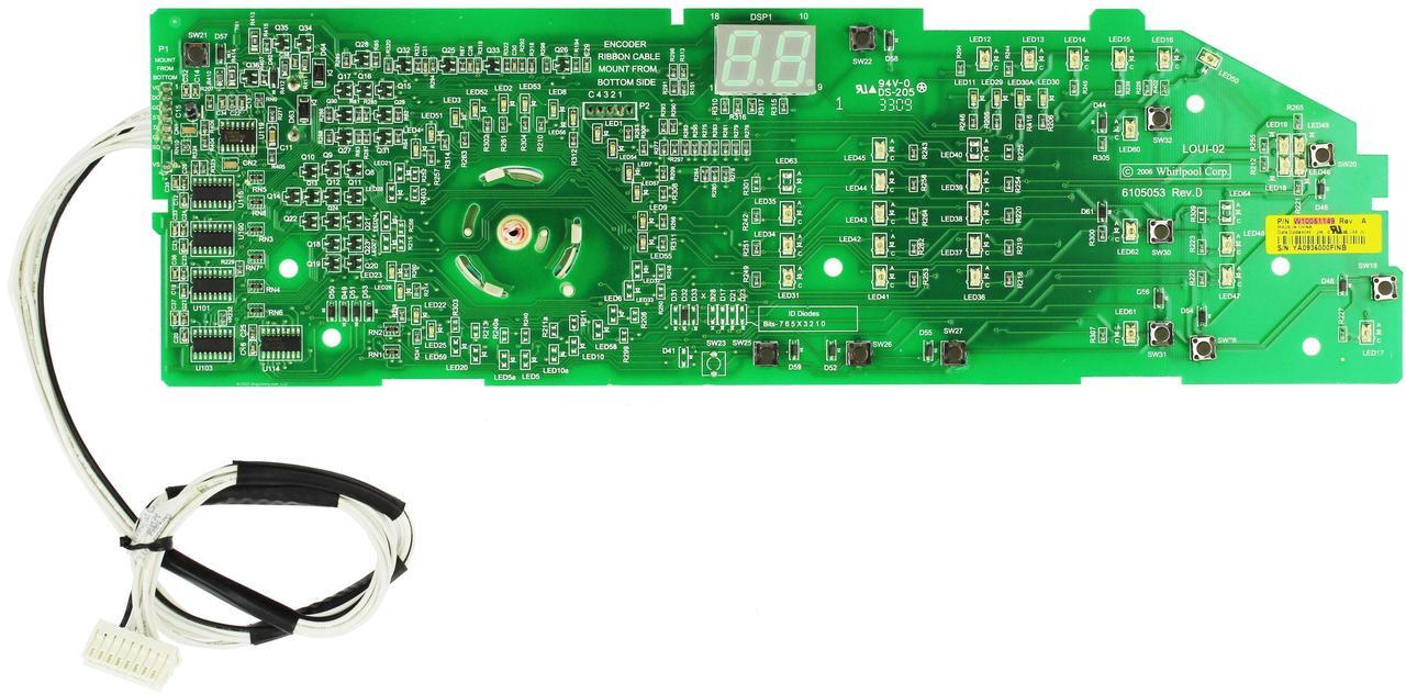 Main image of Whirlpool Washer WPW10051149 W10051149 User Display and Control Board