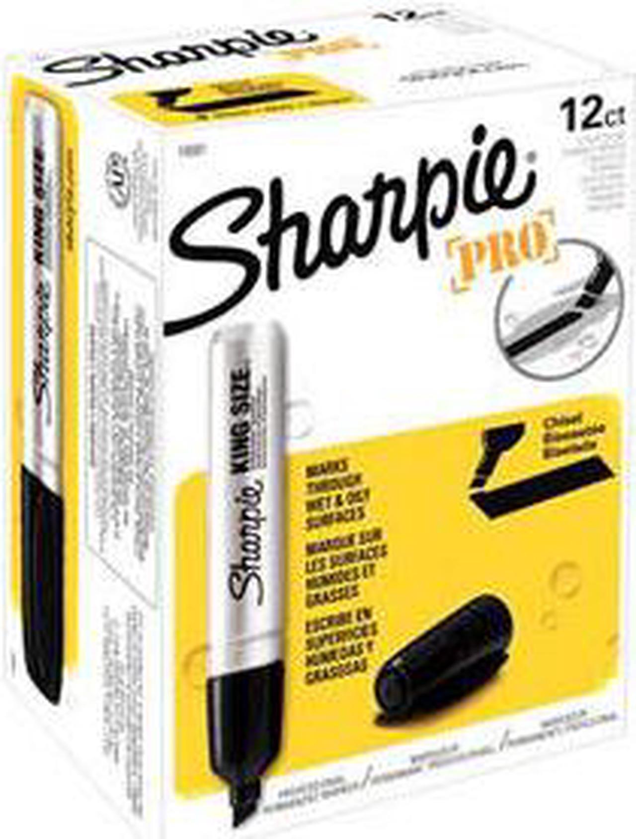 Alt view image 2 of 19 - Sharpie King Size Permanent Marker Chisel Tip Black Dozen (15001A)