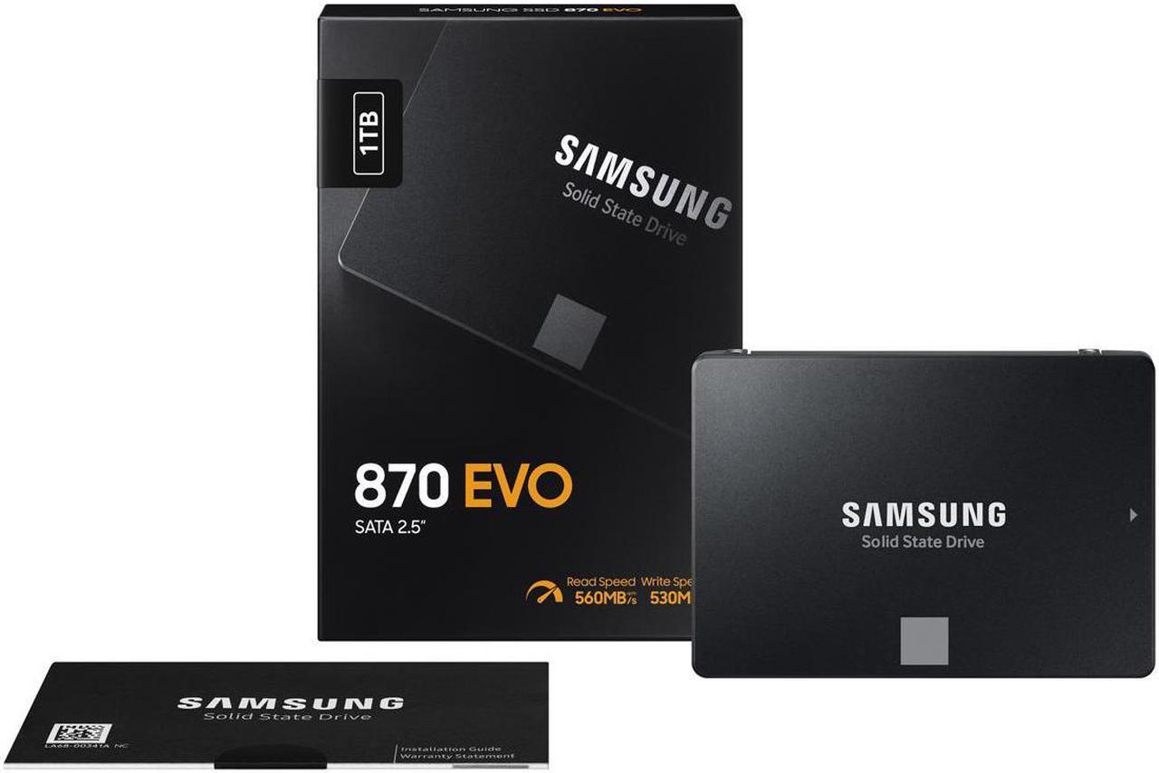 SAMSUNG 870 EVO Series 2.5" 1TB SATA III V-NAND 1.0 TB Internal Solid State Drive (SSD) MZ-77E1T0BW