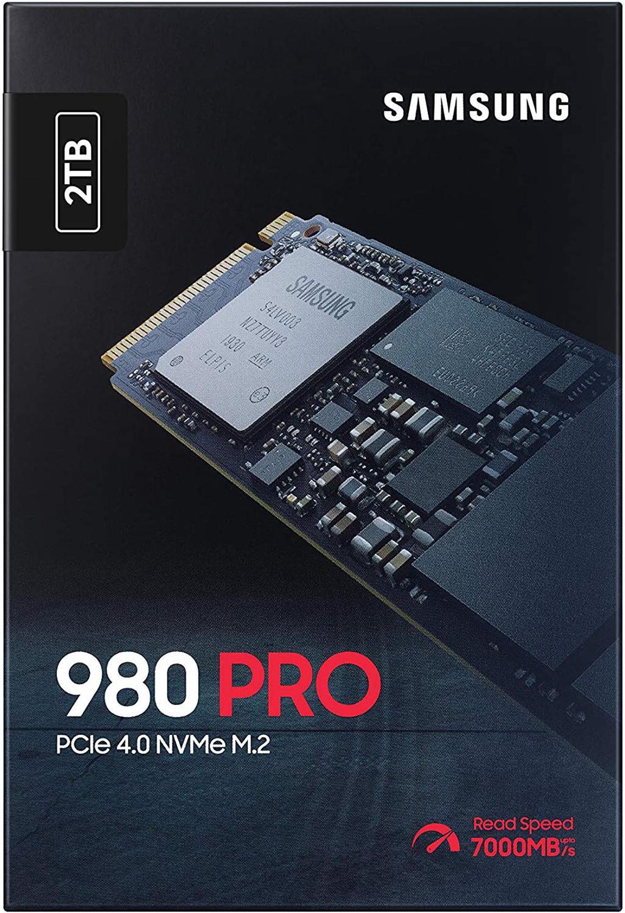 SAMSUNG 980 PRO M.2 2280 2TB PCIe Gen 4.0 x4, NVMe 1.3c Samsung V-NAND Internal Solid State Drive (SSD) MZ-V8P2T0BW