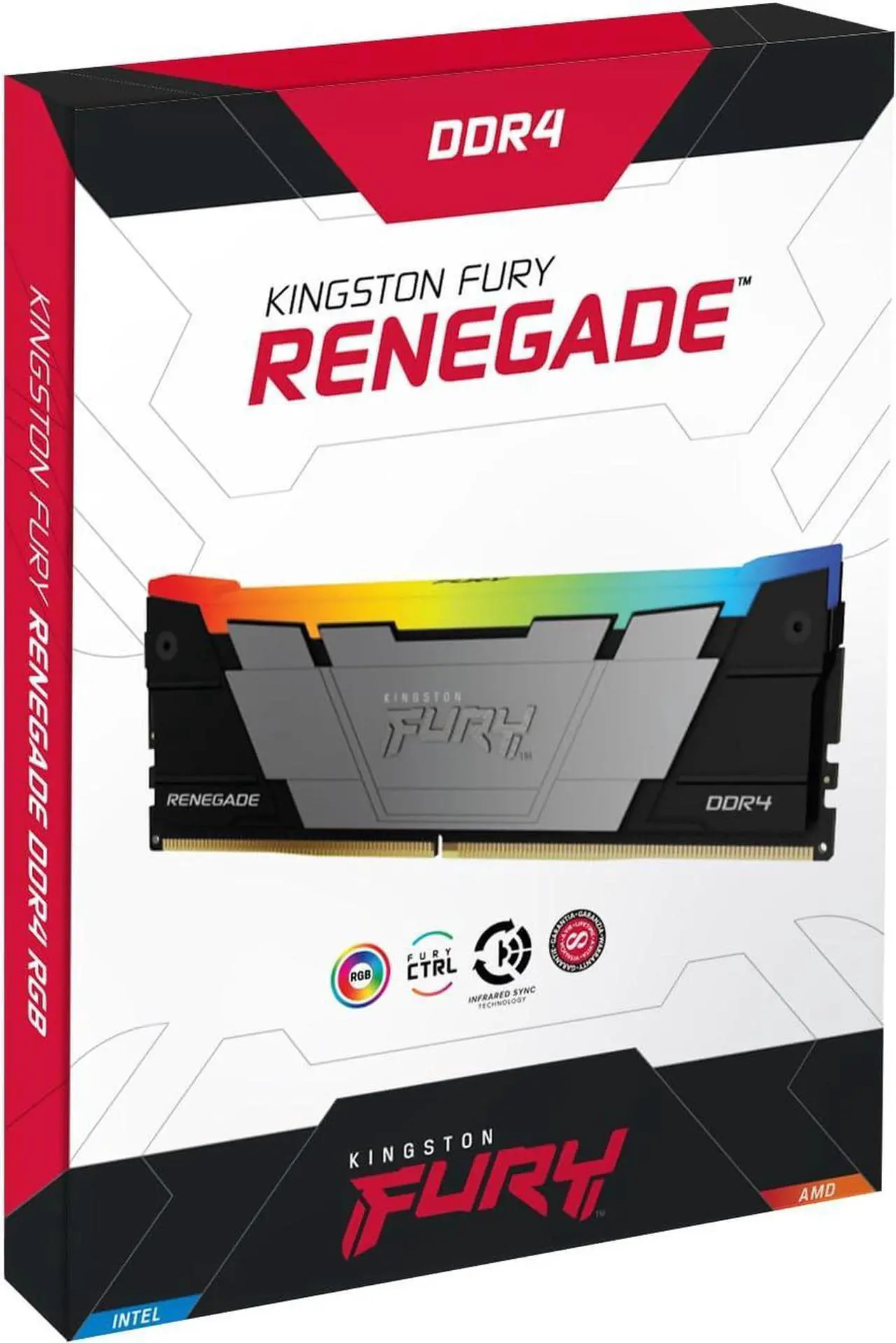 Alt view image 4 of 7 - Kingston Fury Renegade RGB 3600 32GB (2x16GB) 3600MT/s DDR4 CL16 DIMM (Kit of 2) 1Gx8 Desktop Gaming Memory - KF436C16RB12AK2/32