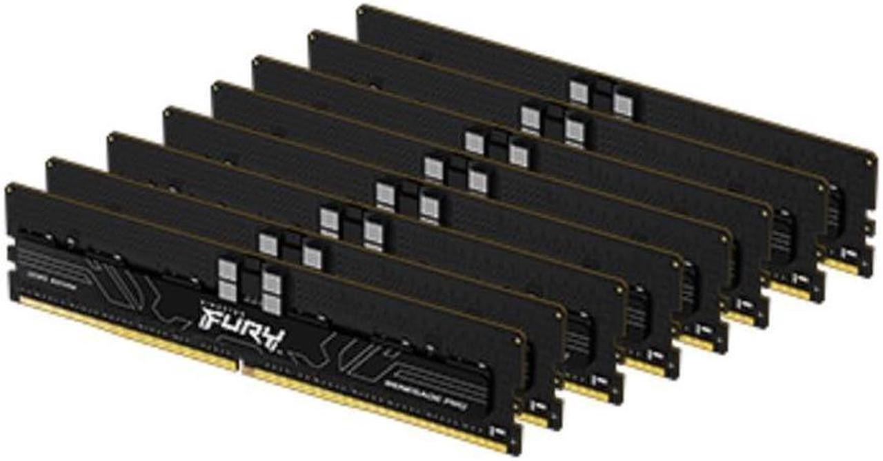 Main image of Kingston FURY Renegade Pro 256GB (8 x 32GB) DDR5 SDRAM Memory Kit - 256 GB (8 x 32GB) - DDR5-6000/PC5-48000 DDR5 SDRAM - 6000 MHz Single-rank Memory - CL32 - 1.35 V -ECC - Registered- KF560R32RBK8-256