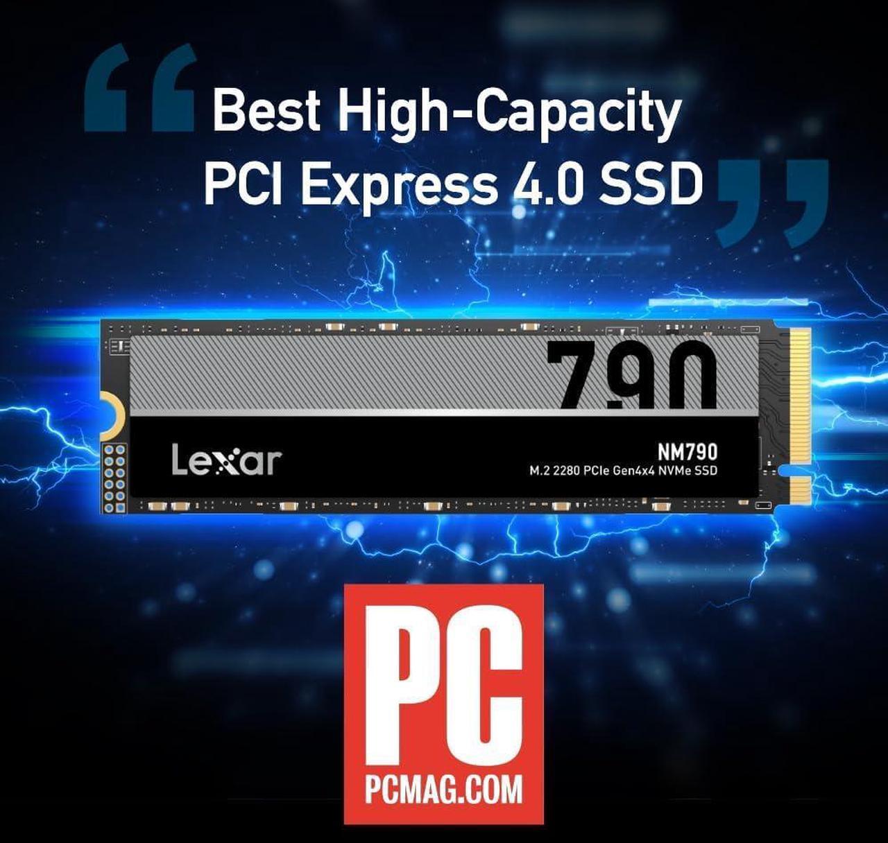 Alt view image 3 of 8 - Lexar 1TB NM790 SSD PCIe Gen4 NVMe M.2 2280 Internal Solid State Drive, Up to 7400/6500 MB/s Read/Write, Compatible with PS5, for Gamers and Creators, Black (LNM790X001T-RNNNU)