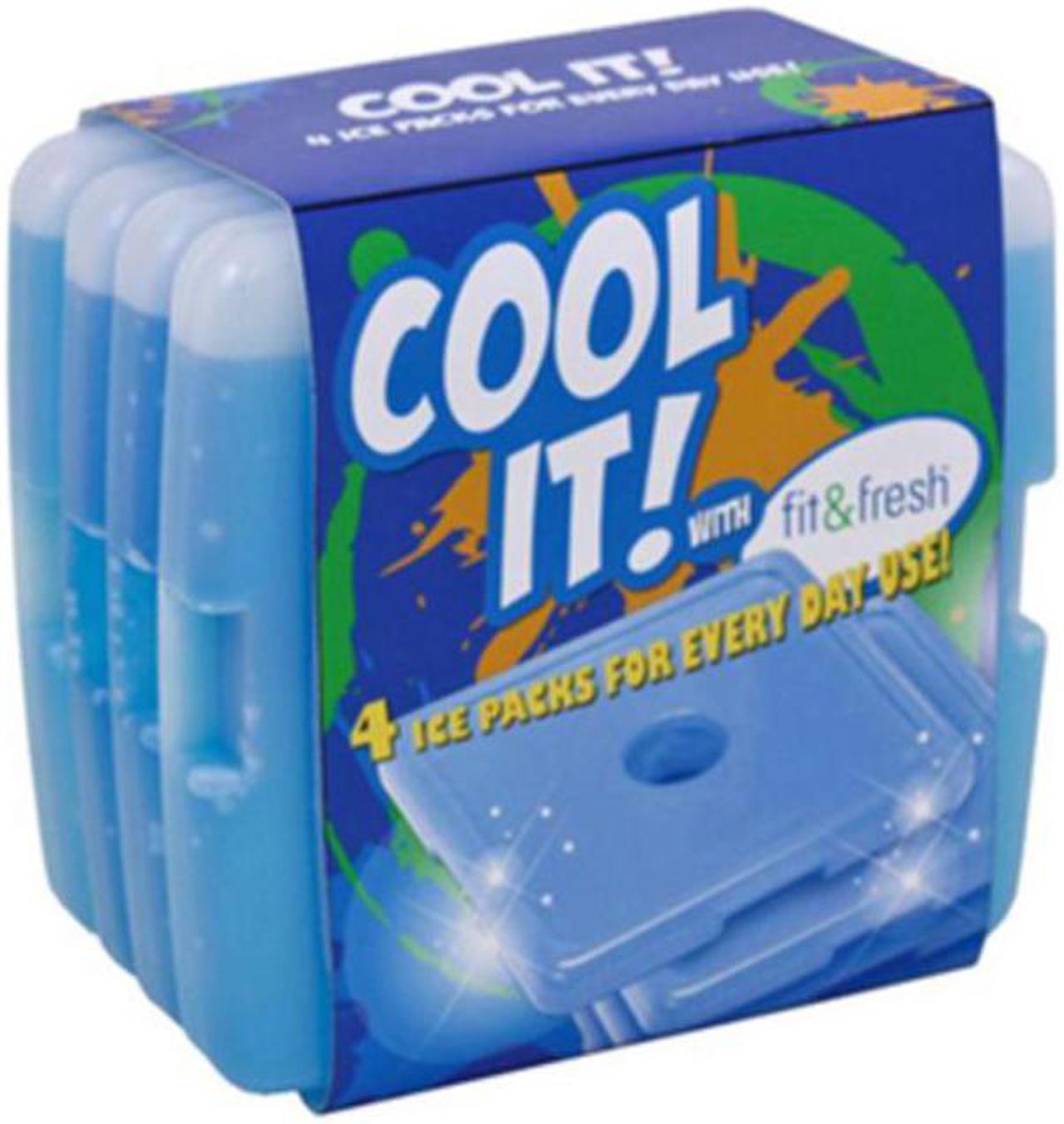 Alt view image 4 of 9 - Fit & Fresh Cool Coolers Blue Reusable Slim Ice Packs-For Lunch Boxes or Coolers