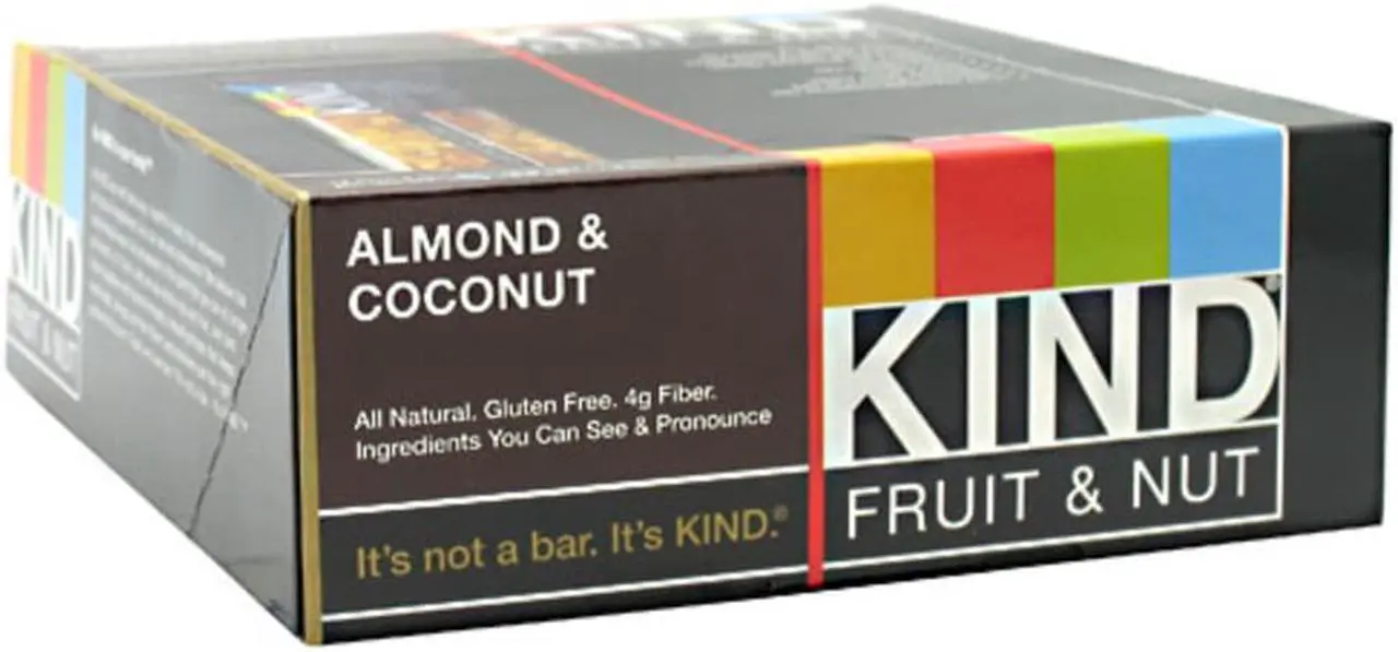 Alt view image 3 of 11 - Fruit & Nut Almond and Coconut  - Box - KIND Healthy Snacks - 12 Bars - Box