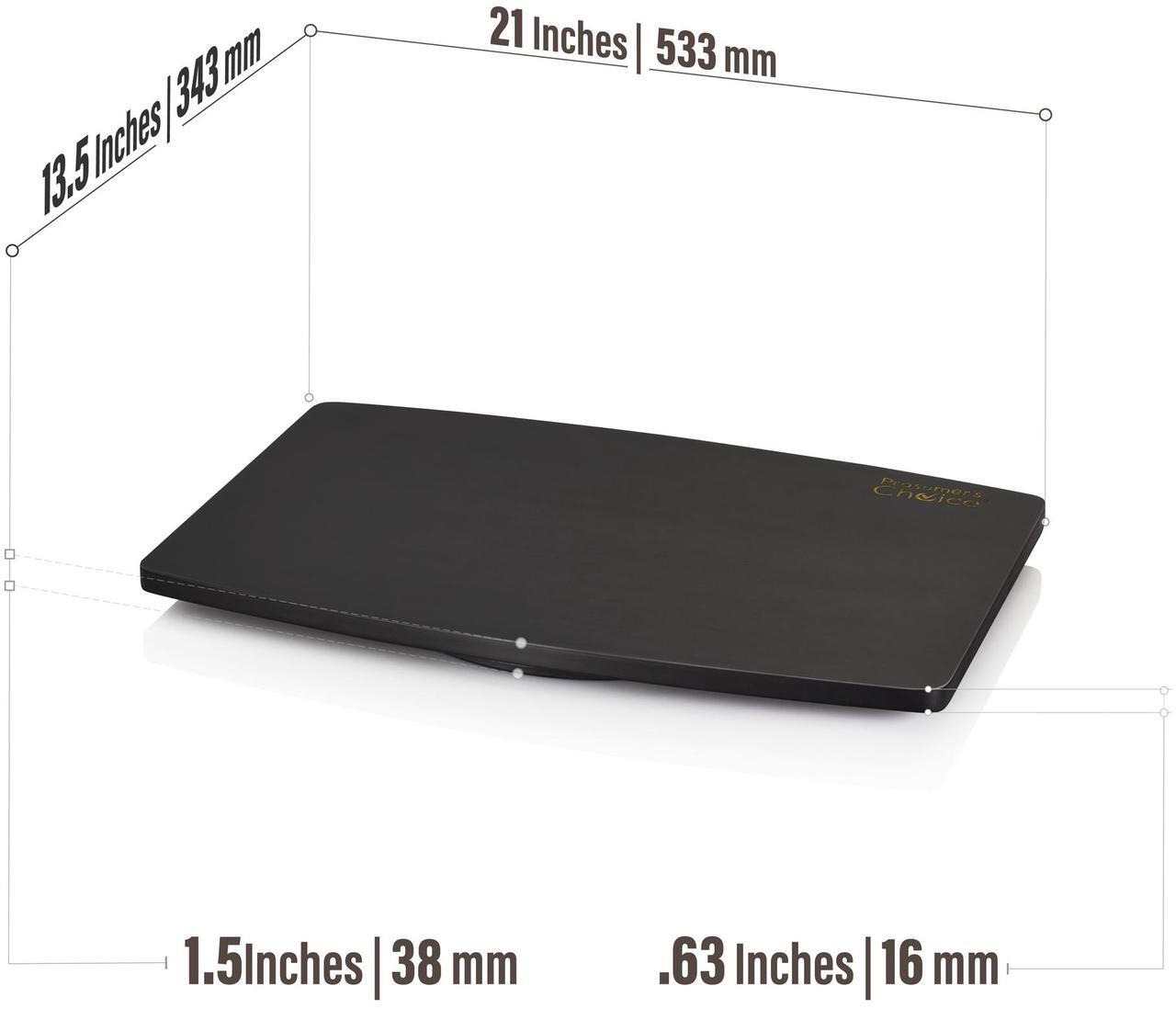 Alt view image 2 of 5 - Prosumer’s Choice Natural Bamboo TV Swivel Stand for LED/LCD TV, 21 inch Base Surface – Black