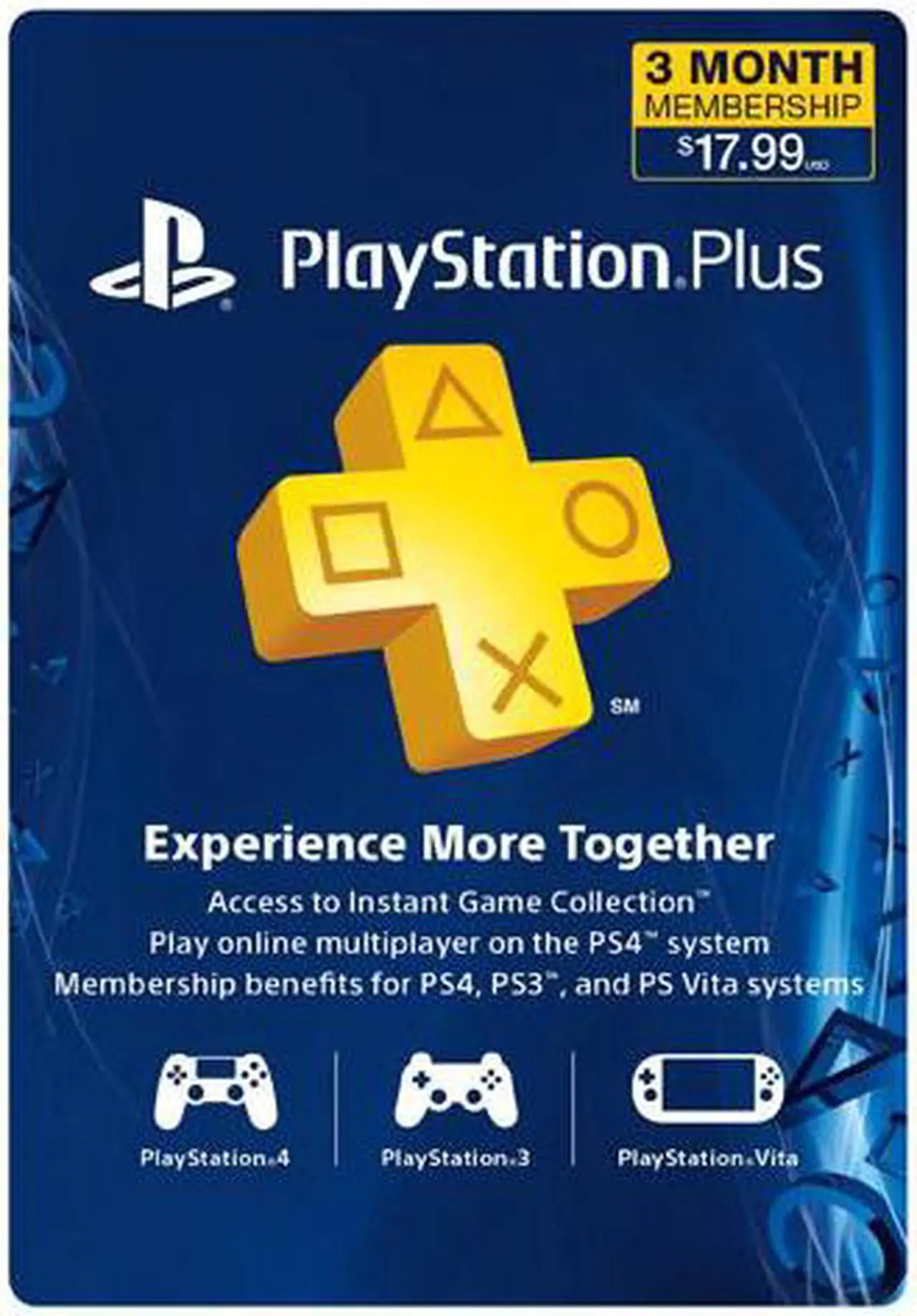 Main image of Sony PlayStation Plus Membership - 3 Month (Physical Card)