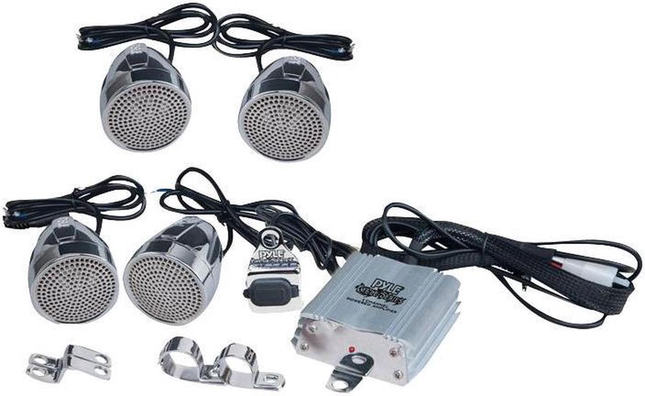 Alt view image 9 of 12 - NEW PAIR PYLE PLMCA90 MOTORCYCLE/ATV 4 SPEAKER SOUND SYSTEM SD/USB 3.5mm INPUT