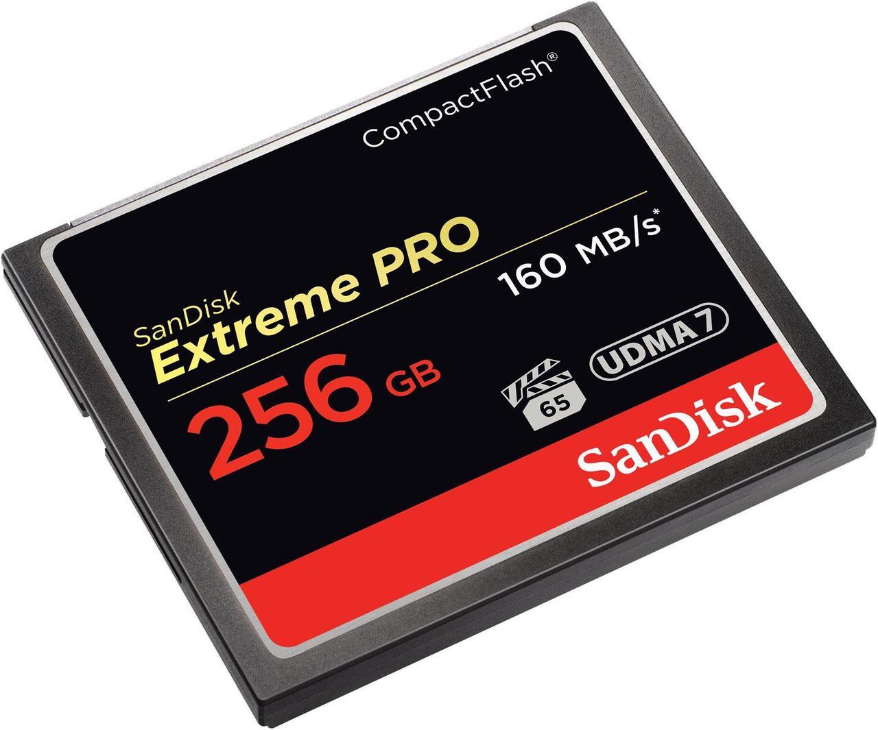 Alt view image 10 of 19 - SanDisk 256GB Extreme Pro CompactFlash Memory Card (160MB/s)