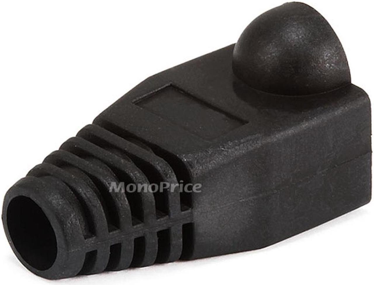 Monoprice RJ45 Strain Relief Boots, 50 pcs/pack, Black