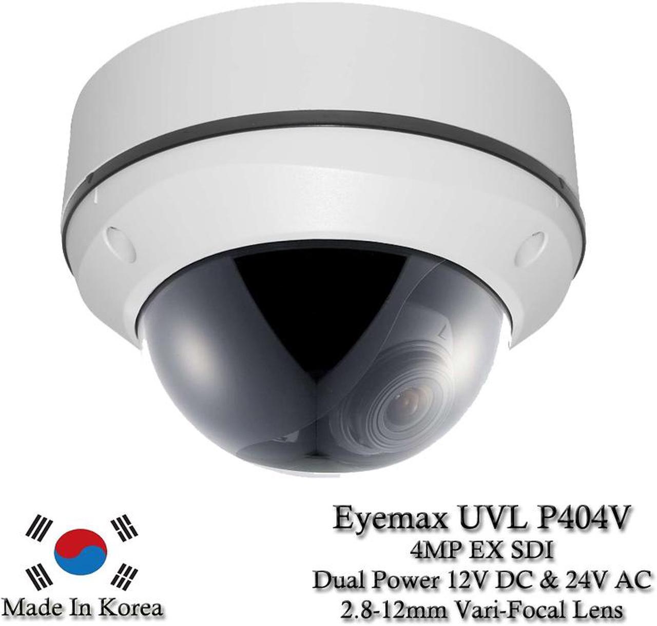 Eyemax Storm Series UVL-P404V 4MP EX-SDI Vandal DOME Camera 2.8-12mm Dual Power