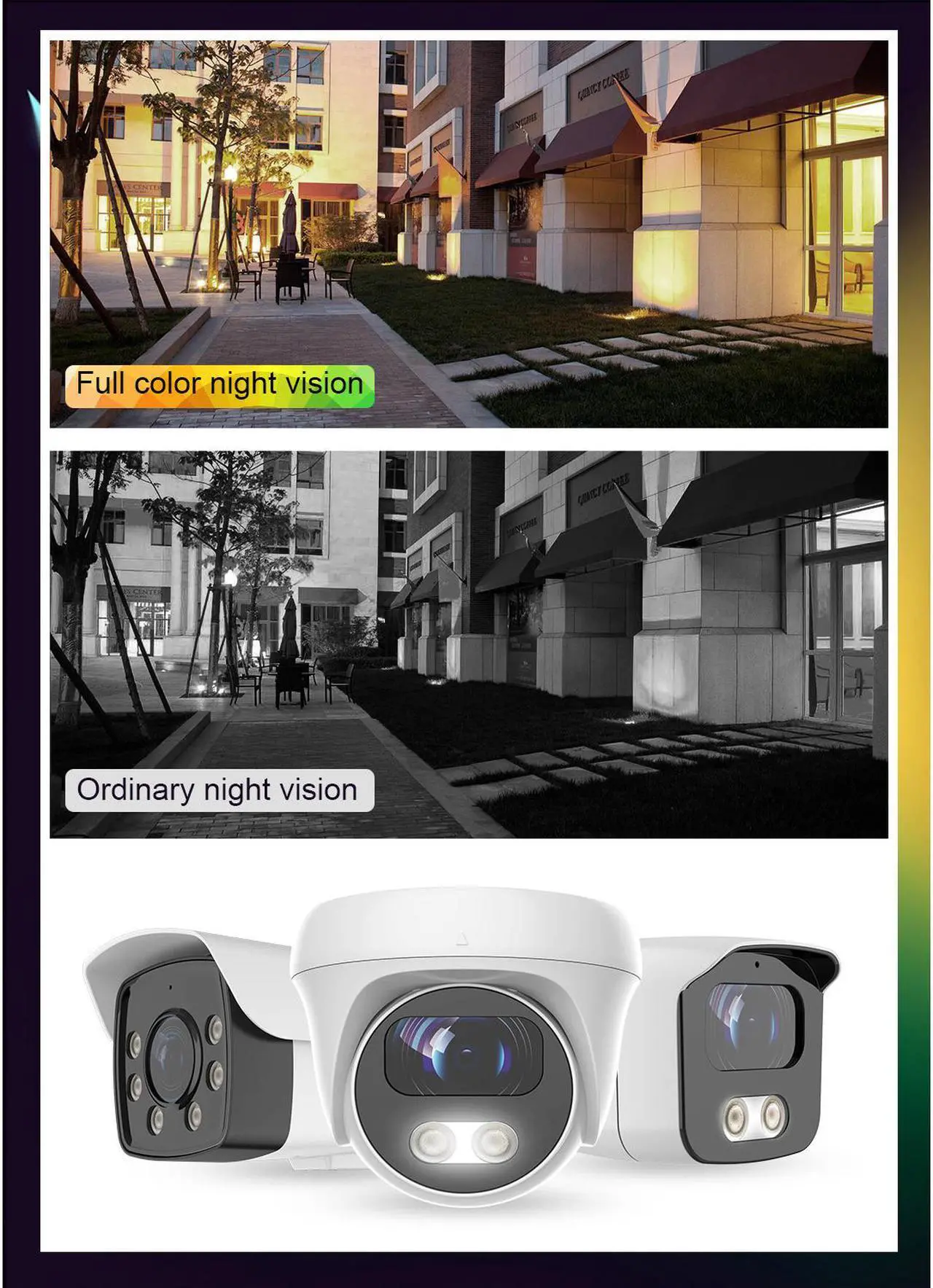Alt view image 6 of 7 - Full Color Night Vision View Bullet HD TVI camera 2.8mm wide Fixed Lens 5MP to 4K Lite Changeable 12V DC