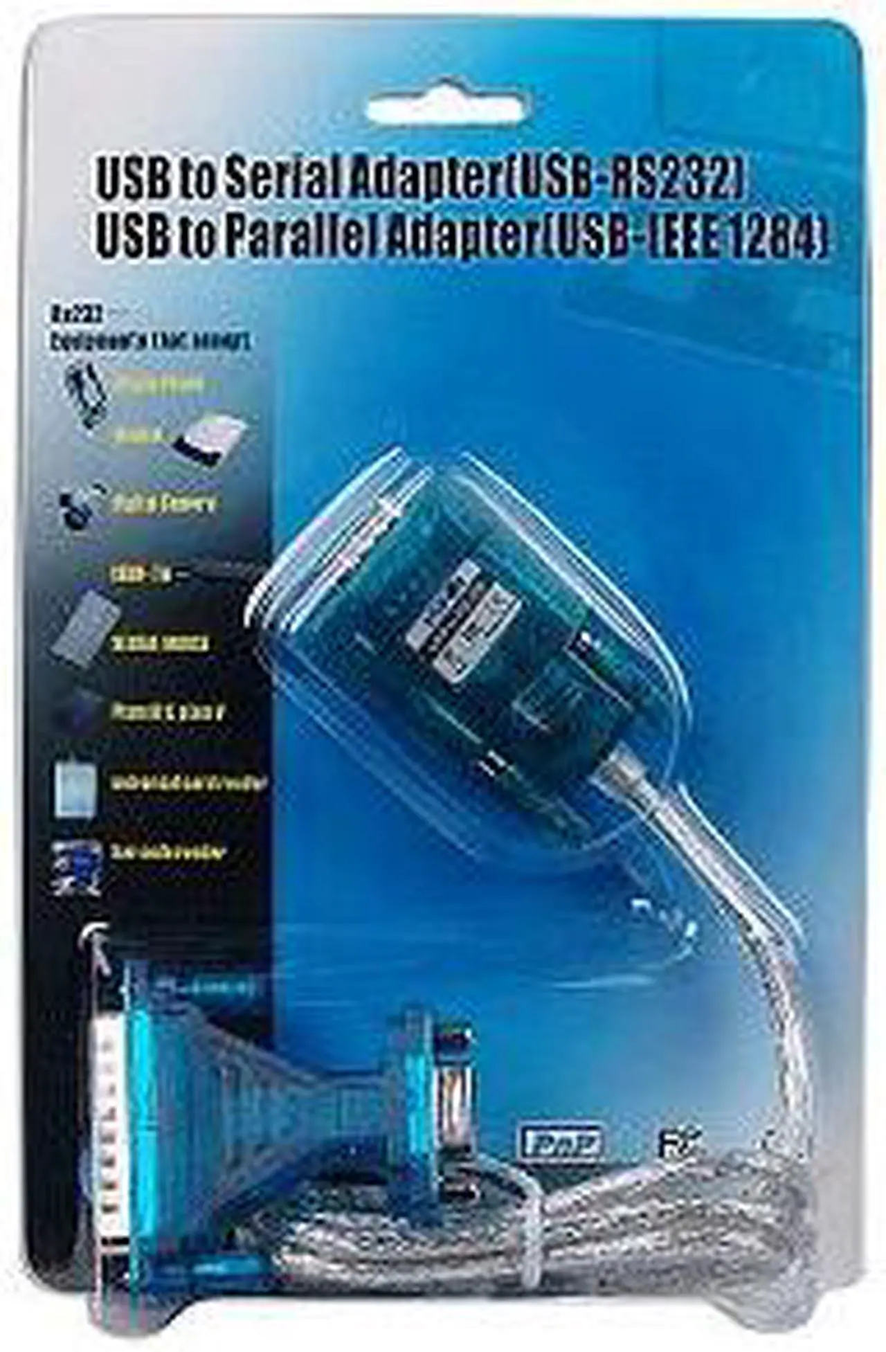 Main image of 3" USB to RS-232 (9-pin) (25-Pin) Serial Adapter with USB Extension Cable - Add a Serial Port to your DVR system