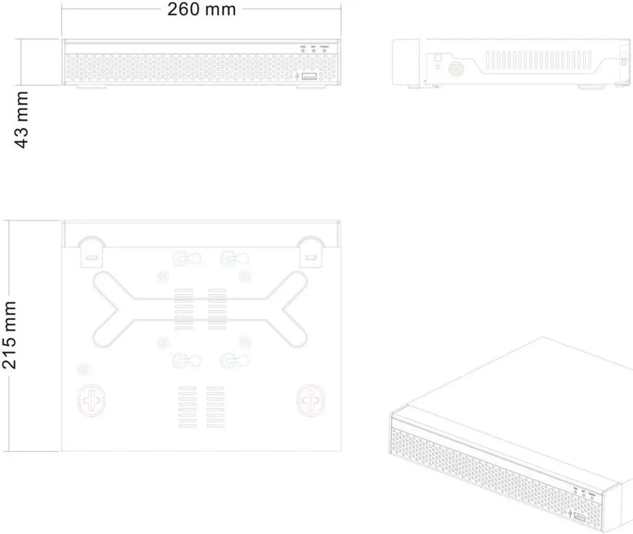 Alt view image 3 of 7 - 4CH XVR Series CCTV 5 In 1 Hybrid HD Analog DVR System Supports 5MP TVI, 4MP CVI, 5MP AHD, 960H, 4K IPC, P2P 4TB