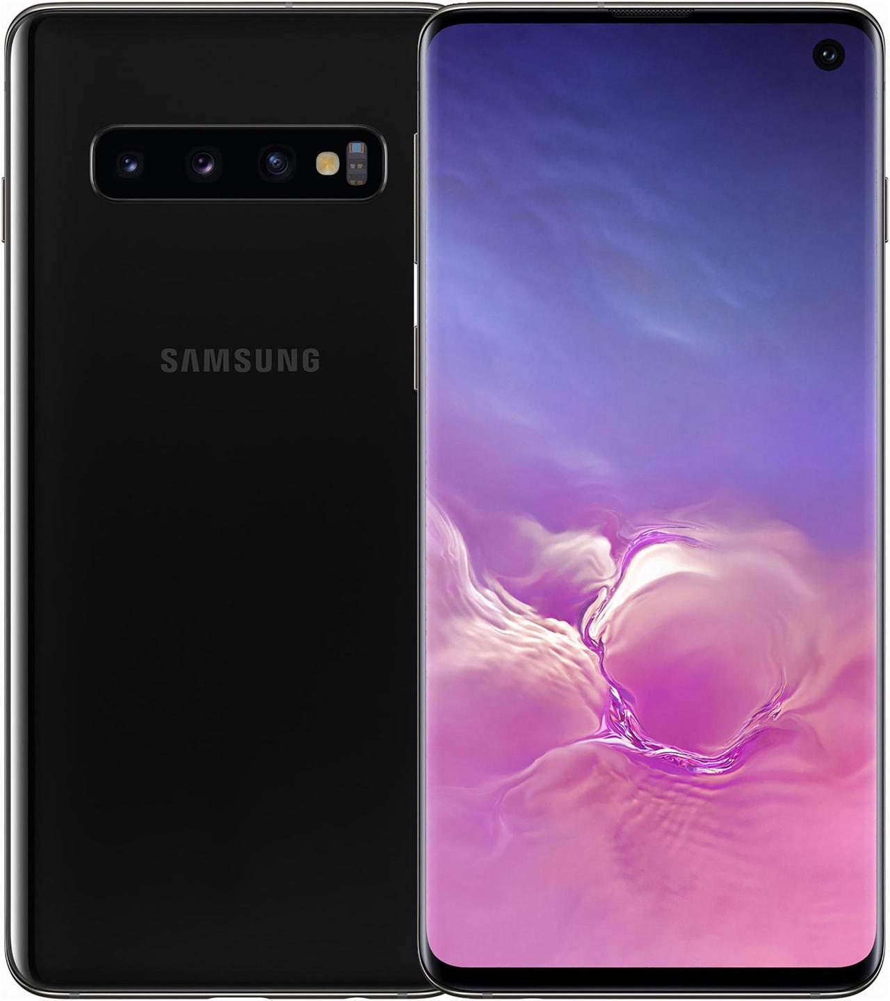 Main image of Samsung Galaxy S10 G973 128GB Unlocked GSM LTE Phone with Triple 12 MP + 12 MP + 16 MP Rear Camera - Prism Black (International Version)