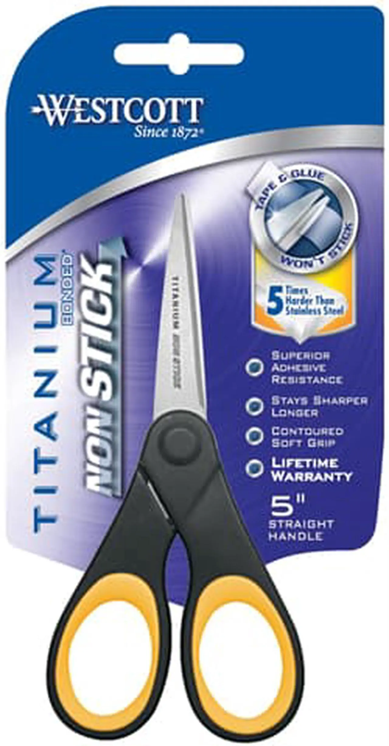 Alt view image 3 of 16 - Westcott Titanium Bonded Scissors 5" Long Gray/Orange Straight Handle 14881