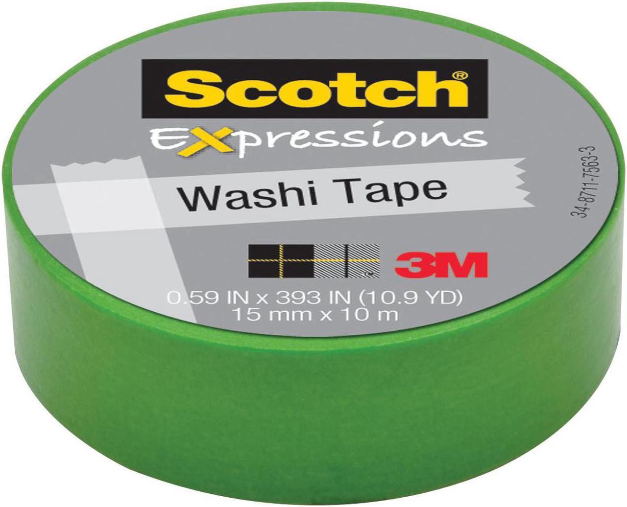 Alt view image 3 of 19 - 3M Scotch Expressions Washi Crafting Tape: 0.59 in. x 10-9/10 yds. (Green) - OEM