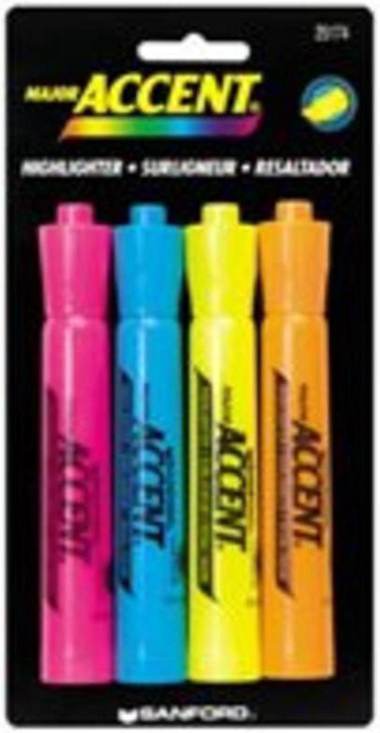Main image of Sharpie Major Accent Highlighter Chisel Point 4/PK YW/OE/BE/PK 25174PP