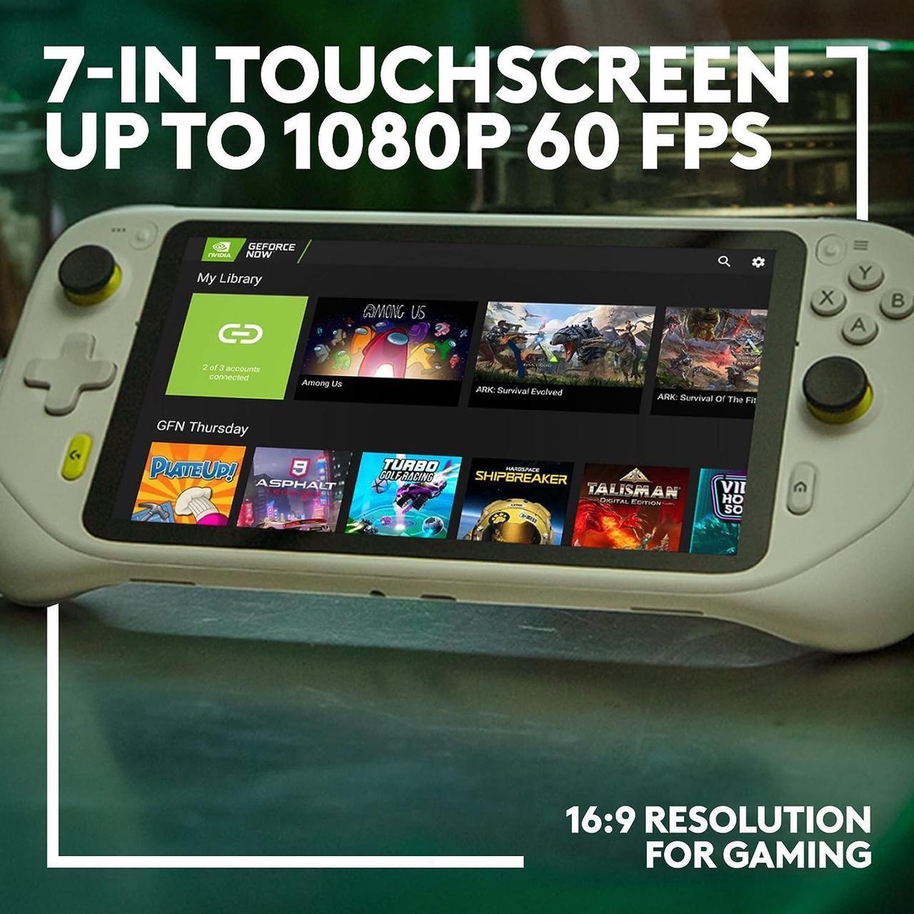 Alt view image 10 of 13 - Logitech G CLOUD Handheld Portable Gaming Console 1080P 7-Inch Touchscreen 940-000198 - White