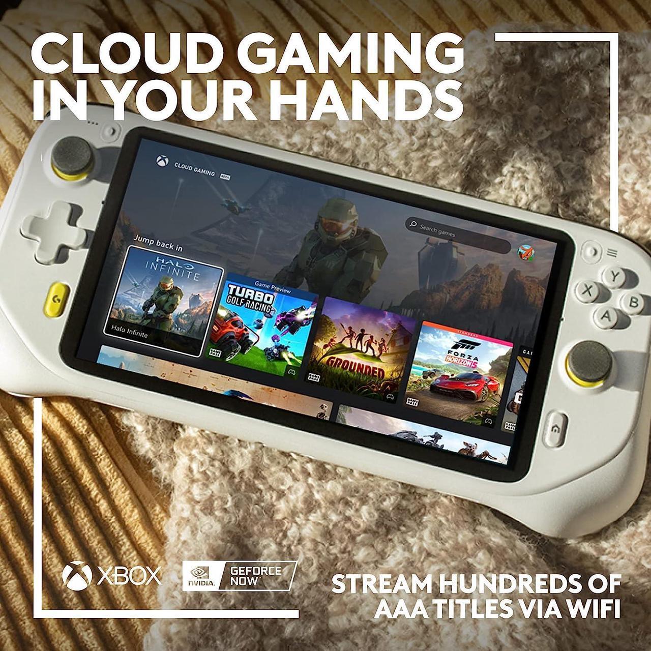 Alt view image 8 of 13 - Logitech G CLOUD Handheld Portable Gaming Console 1080P 7-Inch Touchscreen 940-000198 - White