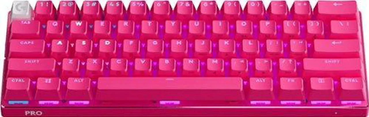 Main image of Logitech - PRO X 60 LIGHTSPEED TKL 60% Wireless Mechanical Tactile Switch Gaming Keyboard - Magenta
