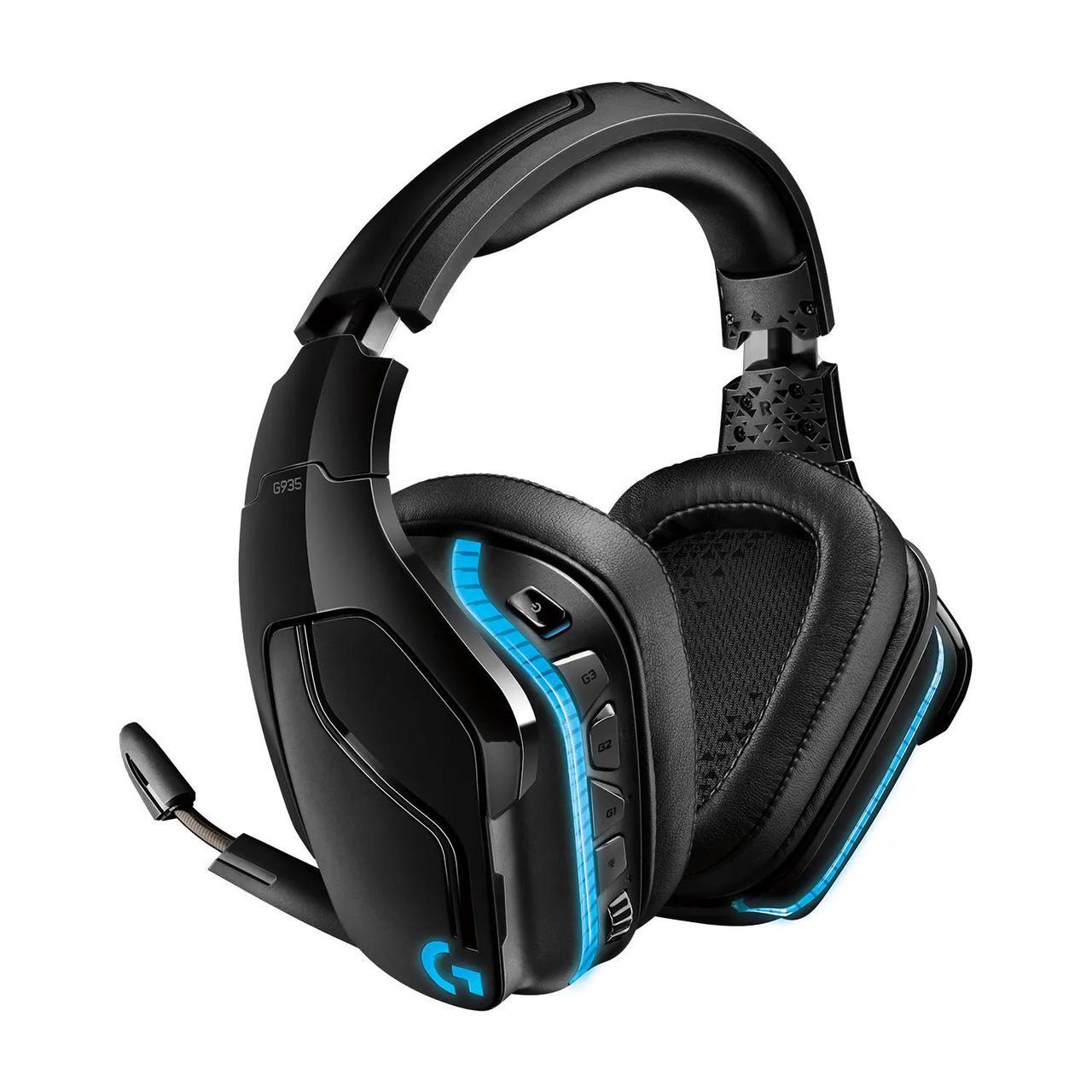 Alt view image 9 of 9 - Logitech G935 Wireless 7.1 Surround Sound RGB Lightsync Gaming Headset - Stereo - USB - Wired/Wireless - 20 Hz - 20 kHz (981-000742)