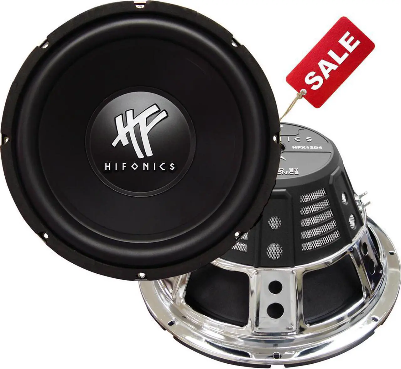 Main image of HIFONICS HFX12D4 12" 800 Watt 4 Ohm DVC Car Audio Subwoofer Power Bass