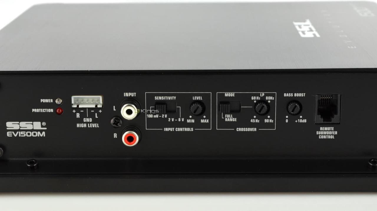 Alt view image 3 of 9 - Sound Storm Laboratories EV1500M 1,500-Watt Monoblock Amplifier with High/Low Crossover Remote Subwoofer Level Control
